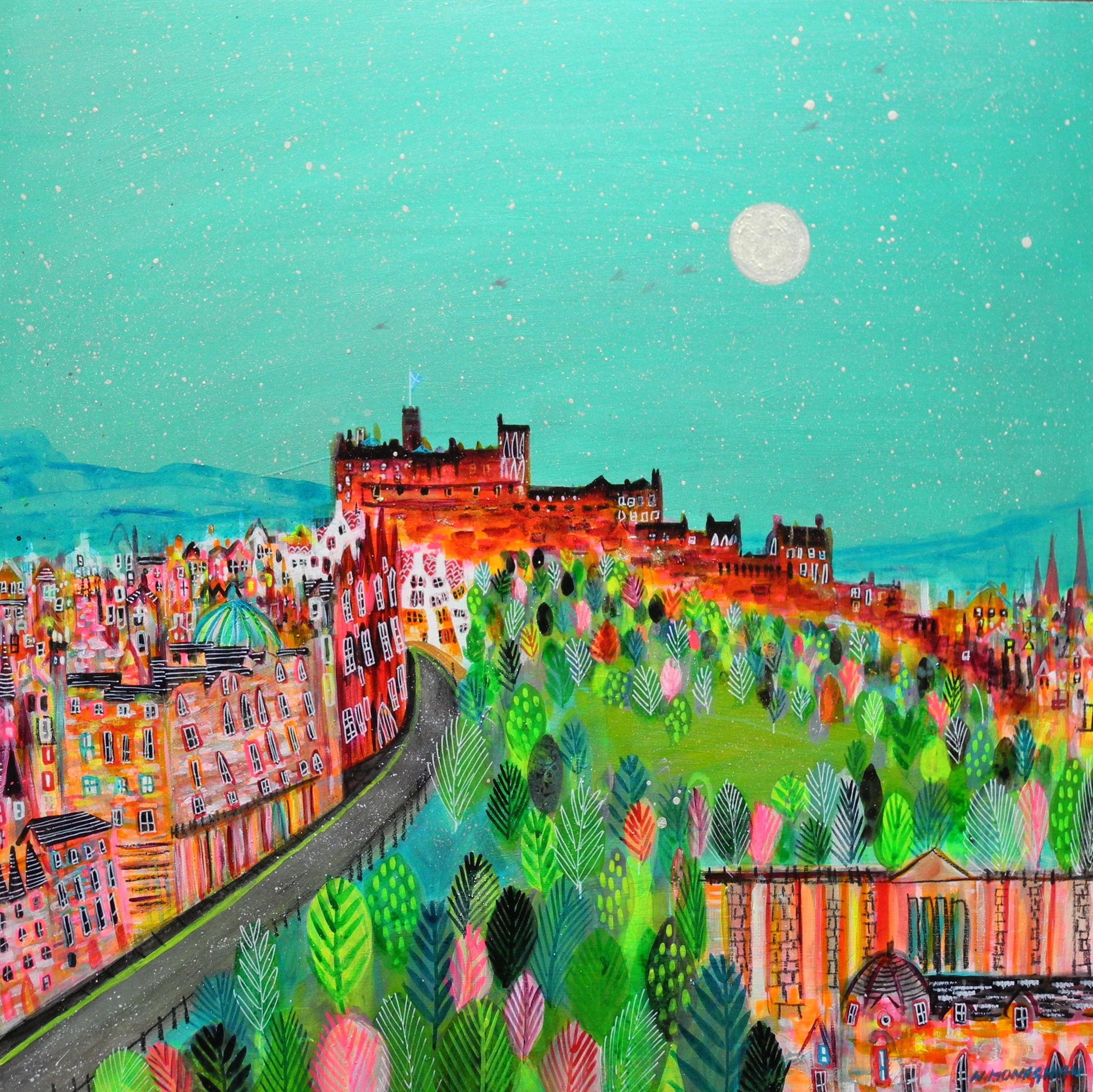 'Edinburgh Landscape, Spring Green' by artist Nikki  Monaghan